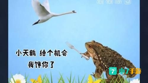 癞蛤蟆吃天鹅肉照片